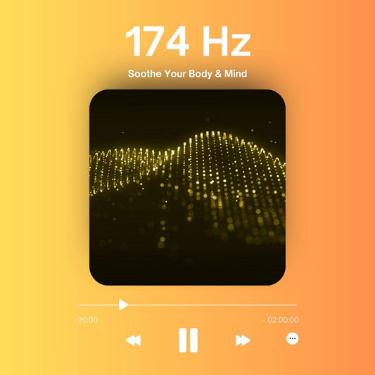 174 Hz Solfeggio Frequency MP3 file cover - Sound Healing for Pain Relief and Body Relaxation