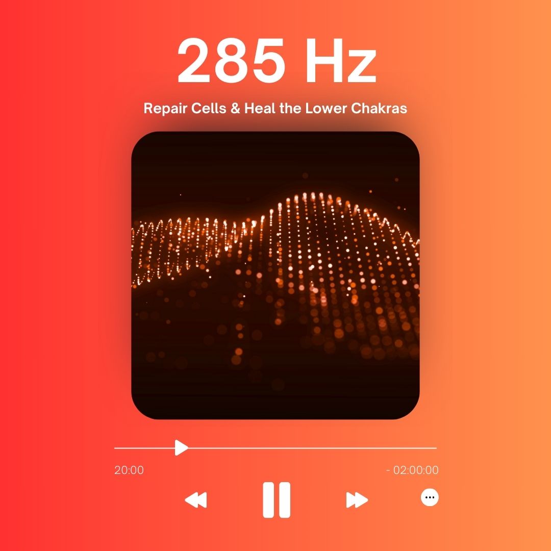 285 Hz Solfeggio Frequency MP3 file cover - Sound Healing for Cellular Regeneration and Lower Chakra Balance