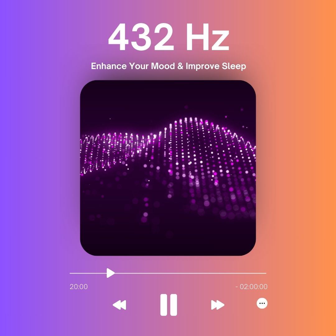 432 Hz Solfeggio Frequency MP3 file cover - Sound Healing to Enhance Mood and Improve Sleep Quality