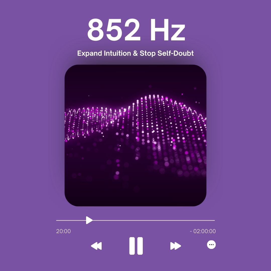 852 Hz Solfeggio Frequency MP3 file cover - Sound Healing to Expand Intuition and Stop Self-Doubt