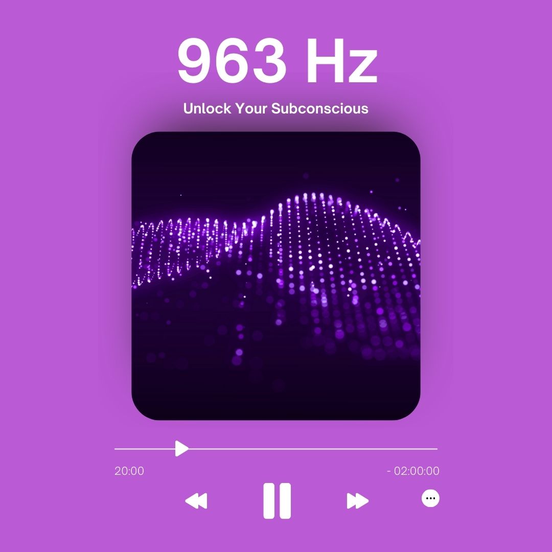 963 Hz Solfeggio Frequency MP3 file cover - Sound Healing to Unlock Your Subconscious and Enhance Spiritual Connection