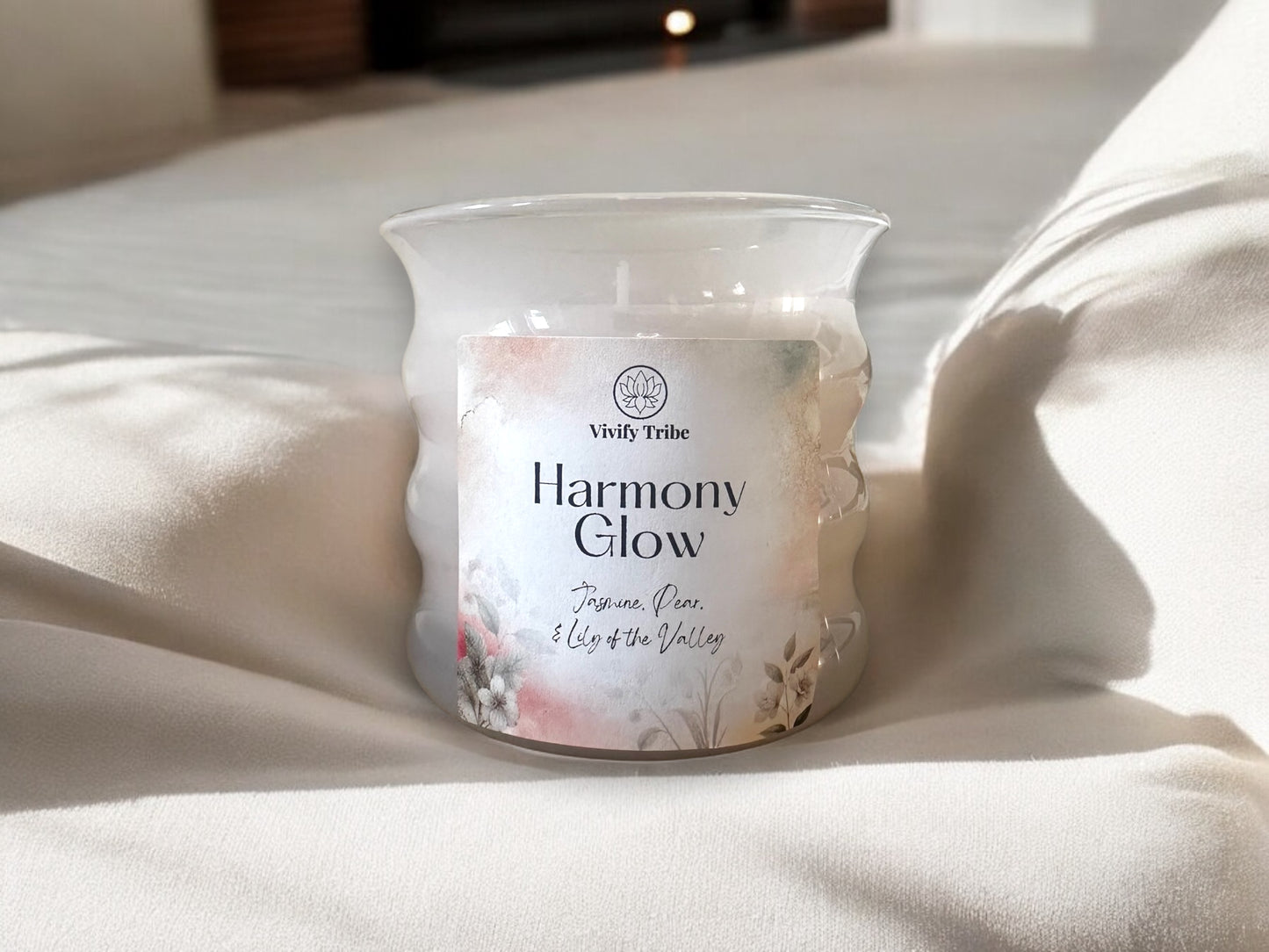 Aromatherapy candle for Emotional Balance & Inner Peace, with scents of jasmine, pear, and lily of the valley