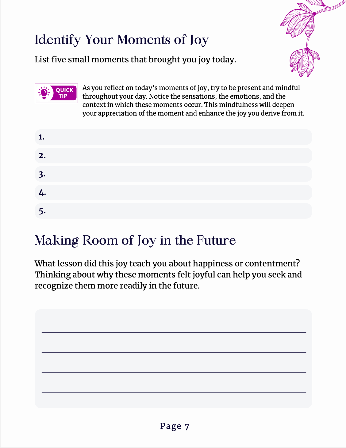 Gratitude Workbook - Inside Look 3