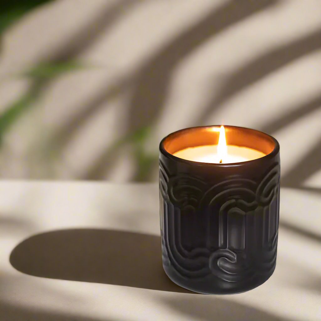 Aromatherapy candle for spiritual awakening & energetic alignment with scents of green tea and matcha